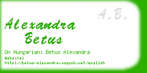 alexandra betus business card